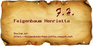 Feigenbaum Henrietta névjegykártya